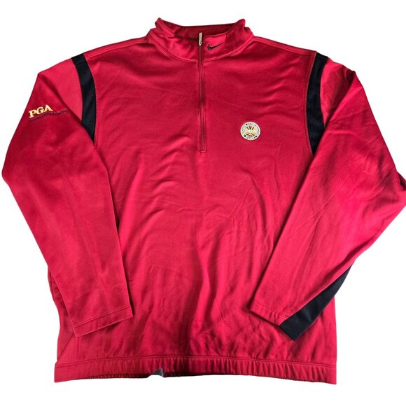 Nike Golf PGA Northern CA Section Red Pullover Fleece Lined Sweatshirt XL - Picture 1 of 12